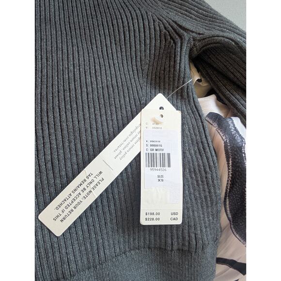 NWT Anthropologie The Thea Twofer Sweater Maxi Dress Size XS Grey Motif # 8C502 - Picture 9 of 11